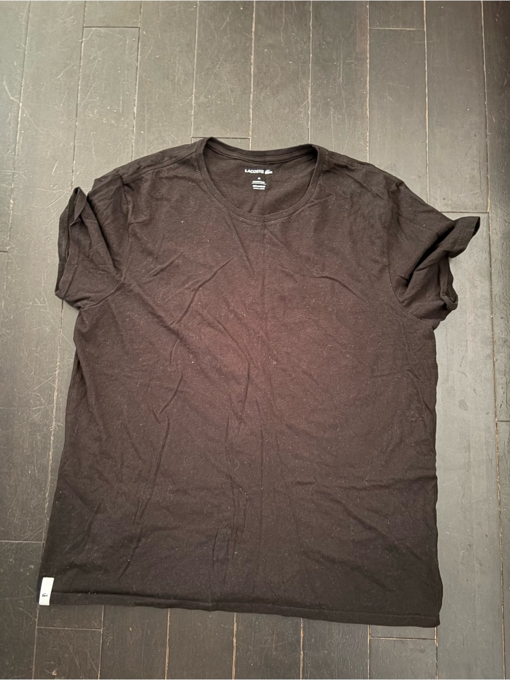 Lacoste Black Short Sleeve Crew Neck Tee